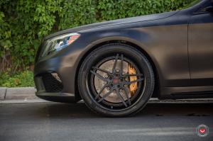 Mercedes-Benz S550 4Matic Matte Black on Vossen Wheels (HF-2 (3-Piece)) 2019 года